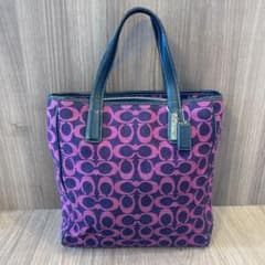 COACH コーチウール素材ハンドバッグのサムネイル