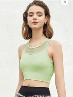ヨガ　ブラトップ　Mサイズ　メッシュ切替 カップ付き スポーツブラのサムネイル