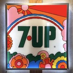 60年代 セブンアップ ライトアップ 看板 ピーターマックス ネオン 