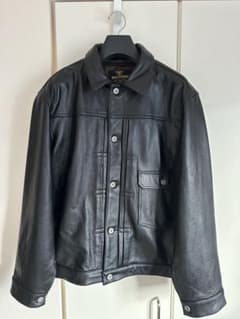 HOUSTON レザー ジャケット 42R1 黒 - メルカリ