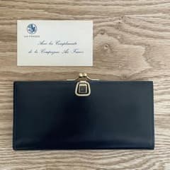 希少品 エールフランス AIR FRANCE がま口 長財布 海馬ロゴ カード付 希少品 エールフランス AIR FRANCE がま口 長財布 海馬ロゴ カード付