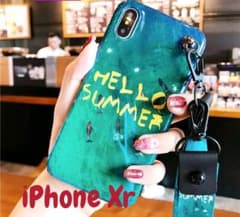 iPhone Xrハローサマーエメラルドケース新品送料込みストラップ短と長付きのサムネイル