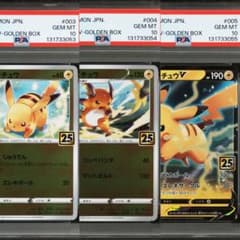 PSA10 3連番】ゴールデンボックス ピカチュウ ライチュウ ピカチュウV