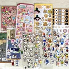 シール　12点まとめ（なっとうちゃん、ぷくぷくシール等）のサムネイル