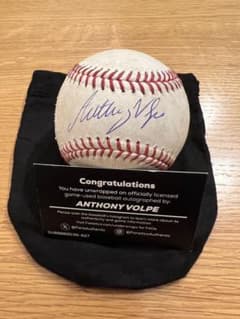 Anthony Volpe Game-Used 直筆サインボール Anthony Volpe Game-Used 直筆サインボール - メルカリ