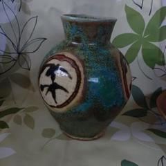 益子焼 民藝 丸紋 花瓶 作家不詳 益子焼 民藝 丸紋 花瓶 作家不詳 - メルカリ