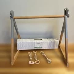 HOPPL Baby Gym 木製ベビージム グレー ピンクのサムネイル