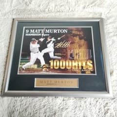 【希少】マット・マートン選手NPB通算1000安打達成記念サイン入りフォトパネル 希少】マット・マートン選手NPB通算1000安打達成記念サイン入り