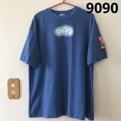 9090 Tシャツ　半袖　ブルー　青　ロゴT トップスのサムネイル