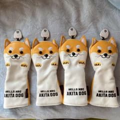 秋田犬UTヘッドカバー4個セットのサムネイル