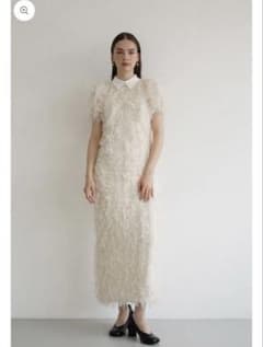 Acka lame fringe puff dress - メルカリ