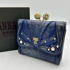 希少 ANNA SUI アナスイ soluna ソルーナ 二つ折り財布 がま口 ✨希少✨ANNA SUI アナスイ soluna ソルーナ 二つ折り財布 がま口