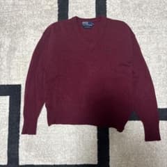 Polo by Ralph Lauren バーガンディ Vネックセーター Mのサムネイル