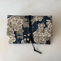 御朱印帳ケース/華の舞/深緑/大判サイズ2冊/ハンドメイドのサムネイル