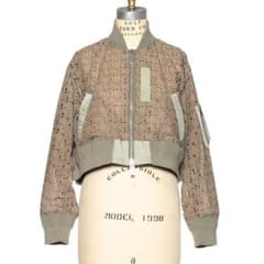 sacai ロゴ レース MA-1 ボンバージャケット サカイ ブルゾン コート 