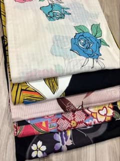 浴衣まとめ売り　高級浴衣綿紅梅あり　着用可能 リメイクにものサムネイル