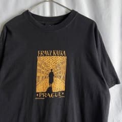 90s FRANZ KAFKAフランツ・カフカ プラハ Tシャツ 90s Franz Kafka フランツカフカ 作家 アート Tシャツ L