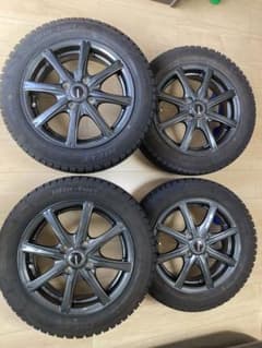 ブラック 155/65R14 75T タイヤ・ホイールセット 4本のサムネイル