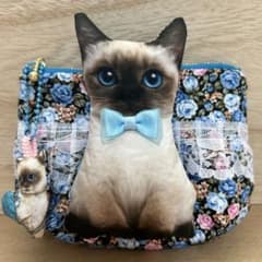 ダーツ入ころりんポーチ☆コヤンイサムチョン☆ぷっくりシャム猫ちゃん