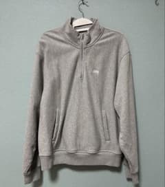 試着のみ 美品 STUSSY レア ハーフジップ Mサイズ グレーのサムネイル