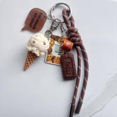 じゃらじゃらキーホルダー バッグチャーム キーホルダー アイス