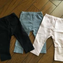 ユニクロ ベビー　リブレギンス 80  3枚のサムネイル