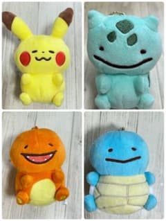カナヘイ マスコット ピカチュウ ヒトカゲ ゼニガメ フシギダネ 4体セットのサムネイル