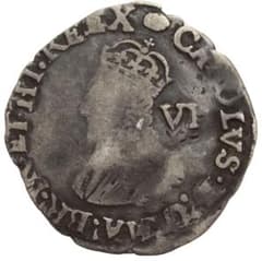 S*y様 1625年〜1649年イングランド（イギリス） 6ペンス銀貨 チャール