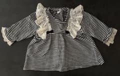 Cottoli ボーダー レース トップス 80cmのサムネイル
