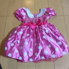 ミニーマウス　ピンク水玉ドレス　フリル付きのサムネイル