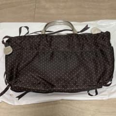 【新品未使用】アテニア ドット柄 バッグインバッグ ミニハンドバッグ ポーチのサムネイル