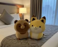 너구리와 여우 봉제인형 마슈모치 전 2종 세트