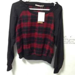 タグ付き未使用品sevradical/チェック異素材トップスのサムネイル