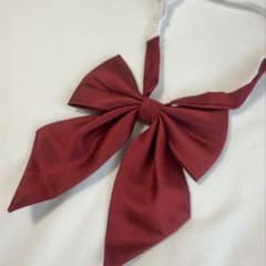 学生服 リボン エンジ色のサムネイル