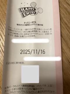 ハッピーエントリー　ディズニーランド　1枚のサムネイル