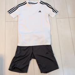 adidas Tシャツ 150cm ホワイト ブラックのサムネイル