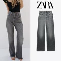 ZARA TRF HIGH-RISE WIDE-LEG デニムパンツ 42のサムネイル