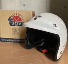 ジャンク　SGV HELMETS ジェットヘルメット　バイザー付のサムネイル