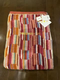 MISSONI  タオルケット　国産　レッド配色　新品未使用 MISSONI HOME タオルケット 国産 レッド配色 新品未使用 - メルカリ