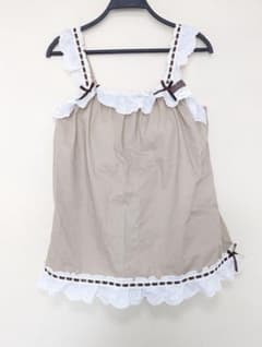 未使用しまむら×クラロリくる実さん まどろみコットン カップ付きキャミソール3Lのサムネイル