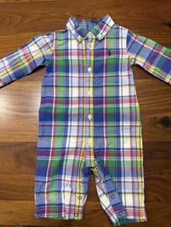 RALPH LAUREN ラルフローレン チェック柄 ロンパース 3Mのサムネイル