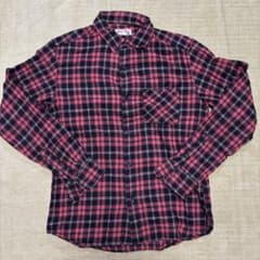 GLOBAL WORK ネルシャツ レッド ブラック チェック柄 M 美品のサムネイル