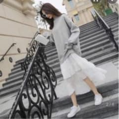 スウェット　プリーツ　ワンピースのサムネイル