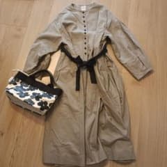 Samansa Mos2 ロングシャツワンピース ベージュ バッグセットのサムネイル