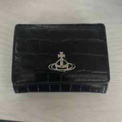 Vivienne Westwood 三つ折り財布 クロコ型押し ブラック - メルカリ