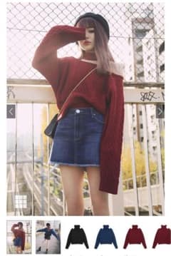 GRL☆ チョーカーデザインケーブルニットトップスのサムネイル