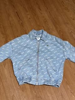 Lacoste ロゴ入りブルーデニムジャケット - メルカリ