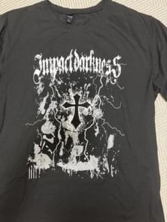 ROMWE Impact darkness プリント 半袖Tシャツ ブラックのサムネイル