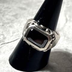17号 特大オニキス AQUA FORTIS アクアフォーティス シルバーリング 