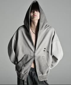 【ADRER 】ヴィンテージメイクデザインヘビーウエイトダブルジップパーカー　Mのサムネイル